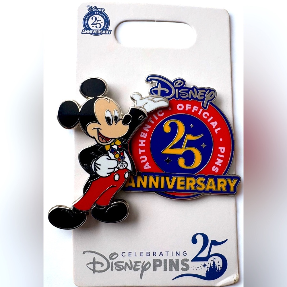 Disney Parks 25th Anniversary Pin Trading Mickey Mouse Pin